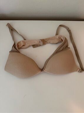 Lively All Day Plunge Wireless Nude Bra - Size 34A